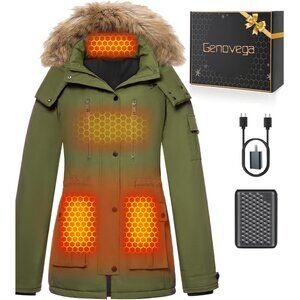 Graphene Heated Jacket for Women with Large Capacity Battery Pack Waterproof Win